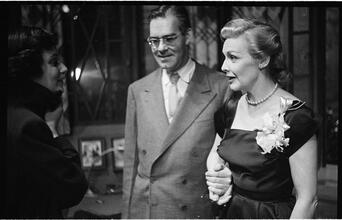 Goodbye My Fancy [Cast on stage. Madeleine Carroll as Agatha Reed.]