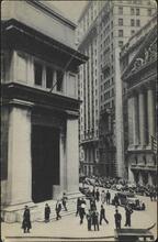 [New York Stock Exchange and the banking house of J. P. Morgan and Co.]