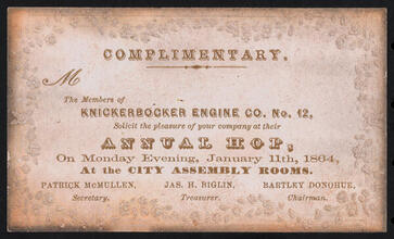 Annual Hop of Knickerbocker Engine Co. No. 12