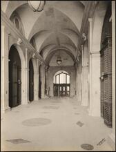 [Interior, elevator lobby.]