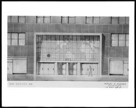 625 Madison Avenue. Detail of entrance, photo copy of colored rendering.