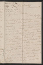 Letter from Anne Charlotte McAdam to Edward Floyd De Lancey, March 20, 1852