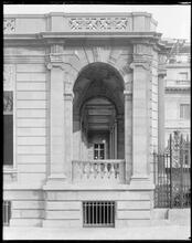 East 70th Street. Frick residence, detail end of colonnade.