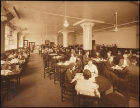 Long Island City. Metropolitan Life Insurance Company, Printing Division Building. Interior, cafeteria