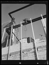 750 3rd Avenue Between 46th and 47th Street. [Construction view], Welding to Frame
