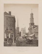 A View of Wall Street, Trinity Church and the First Presbyterian Church about 1825