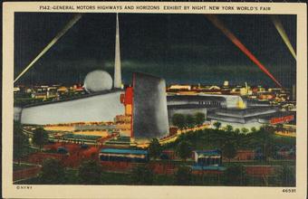 General Motors Highways and Horizons Exhibit by Night, New York World's Fair