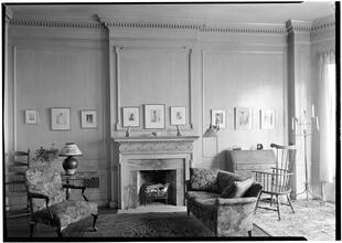 Dr. Robert Fowler [residence]. Living room toward fireplace.