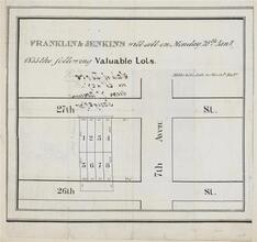 Franklin & Jenkins will sell on Monday 26th Jany. 1835 the following Valuable Lots