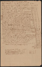 Undated bill issued by Stephen De Lancey to the estate of his mother, Anne Heathcote De Lancey