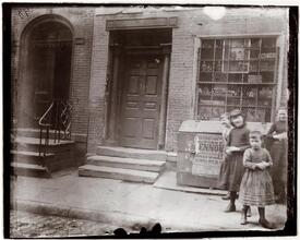Old house in Cherry Street, "The Cradle of the Tenement".