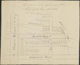 [Map of land from Lispenard Street to Duggan Street, between Chapel Street and Church Street.]