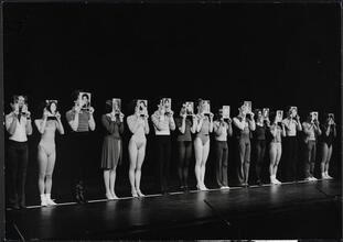 ["A Chorus Line" theater still.]