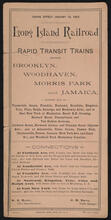 Long Island Railroad Rapid Transit Trains Between Brooklyn, Woodhaven; Morris Park and Jamaica