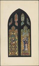 [Drawing for a stained glass window by Louis Comfort Tiffany.]