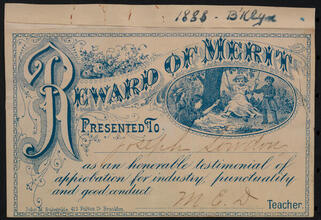 [Testimonial to industry, punctuality and good conduct.]