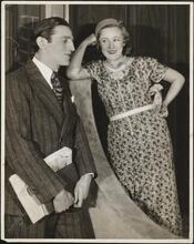 [Golda Lubritzsky and Zvee Scooler in an unidentified production.]