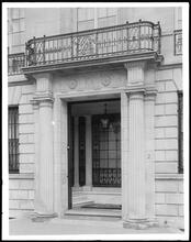 2 East 70th Street. Blair residence, detail of entrance.