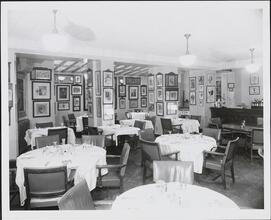 [The bar in the men's grill in the Lotos Club.]