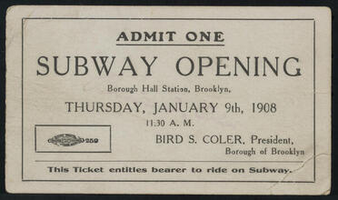 Subway Opening, Borough Hall Station, Brooklyn