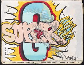 Super G [Page in Sharp's piece book.]