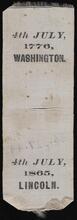 4th July, 1776, Washington - 4th, July 1865, Lincoln