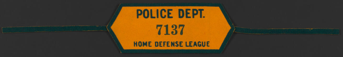 Police Dept. 7137 Home Defense League