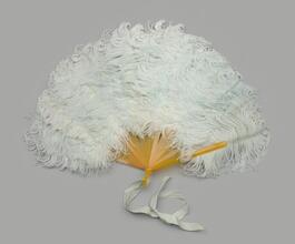 Child's feather fan of blue ostrich