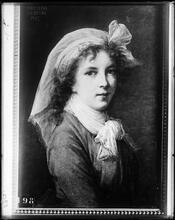 Photograph of a painting of a woman by Virginia Lebrun Pit.