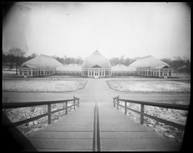 Central Park at 105th Street. Conservatory, hothouses.