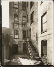 Mother of Zion M.E. Church W. 137 St. N.Y.C. #174 West 137 St. South Wall to East Air Court. View looking S.W. through First, Second and Third stories