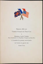 Déjeuner offert par l'Institut Français aux Etats-Unis à Monsieur André Tardieu
