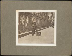 Shoelace Peddler Trinity Church Railing [Street Types of New York.]
