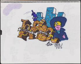 [Page from Daze's sketchbook.]
