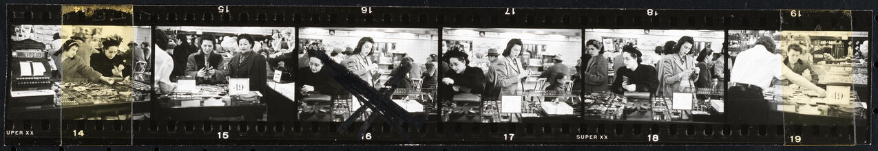 The 5 and 10 [Women shopping at Woolworth's.]