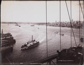 [View down East River.]