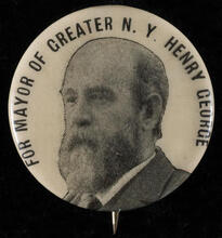 3 Campaign buttons .5 benj. F. Tracy 1897 .6 henry george 1897 .7 henry george 1897