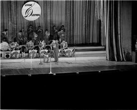 Swing Band Contest Sponsored by LOOK [Band performing on stage.]