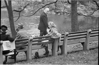 Men Are Such Wolves  [People sitting on a park bench.]