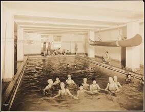 Schools, Gardiner School, Girls Swimming at the Y.M.C.A.