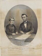 President Lincoln and Secretary Seward Signing the Proclamation of Freedom