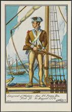 Sergeant of Marines  - from 1st Penna. Bn Fort Ti. 16 August 1776.