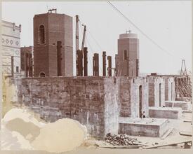 [Construction of the 74th Street power station.]