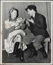 [Vera Rosanko and Ben Bonus in an unidentified production.]