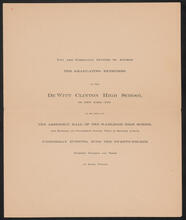 The Graduating Exercises of the De Witt Clinton High School of New York City