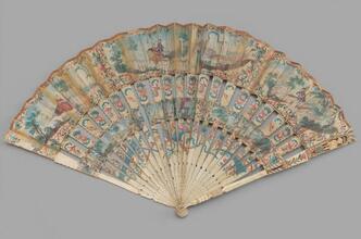 Painted Cabriolet folding fan