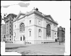 68th Street and Central Park West, S.W. corner. 2nd Church of Christ, Scientist, exterior.
