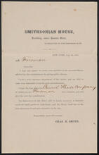 [Notification of accommodations provided by Smithsonian House.]