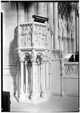 Riverside Church. Detail of pulpit.