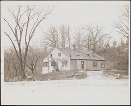 [Rear view of old house on Featherbed Lane.]